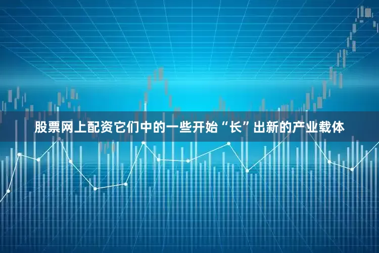 股票网上配资它们中的一些开始“长”出新的产业载体