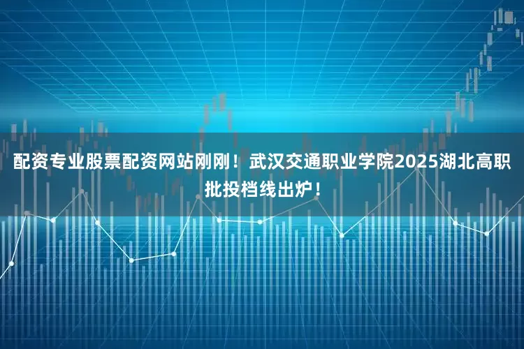 配资专业股票配资网站刚刚！武汉交通职业学院2025湖北高职批投档线出炉！